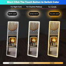 LED 20x63 Full Length Mirror With 3 Color Lights For Bedroom