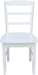 Madrid Ladderback Dining Chairs Set Of Two White Finish