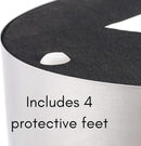 Sleek Round Ottoman Foot Stool Blue Memory Foam Padding