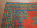 7x11 Turkish Oushak Rug, Vintage Red & Blue Oriental Carpet, Hand Knotted Wool Area Rug 7 x 11, Turkish Sparta Rug, Antique Turkish Rug Nice