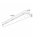 50"w Linear Vapor Tight 1-Light Integrated LED Light Strip [6 PACK] by RP Lighting