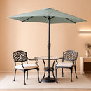 9Ft Half Patio Umbrella With Easy Crank Shade For Decks
