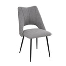 5-Piece Dining Table and Chair Set, Including 4 Grey Chairs and a Retractable Dining Table in White, Suitable For 4 to 6 People's Dining Tables, Suitable for Kitchens and Living Rooms