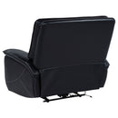 Hewitt Leather Upholstered Dual Power Recliner Chair Black