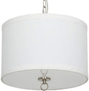 14"W Light Pendant Brushed Nickel Finish with Oatmeal Linen Shade