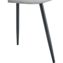 Extended Seat Cushion PU Dining Chair Set - Four Pieces.Smooth line design,Integral metal leg structure,Can integrate well into various modern home decoration styles.Gray and Brown Splicing Colors.