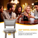 High Back Swivel Bar Stools Set of Two