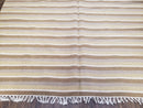 New Indian Striped Blanket, Multicolor Earthern Tones Kilim Rug, Wool Handmade South American Style Blanket, Queen Sized Bedspread 5x8 - 6x8