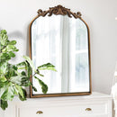 Antique Gold Baroque Arched Wall Mirror 19x27 Decor
