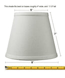 8"W x 7"H Empire Linen Edison Clip On Lamp Shade Light Oatmeal