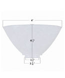 6 Inch Diameter Milky White Reflector-Type IES Replacement Glass Shade for Stiffel