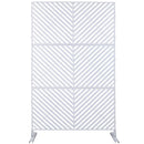 Outdoor & Indoor Privacy Screen Metal Privacy Screen 76' H×48' W, Freestanding Decorative Privacy Screen for Deck Balcony Patio, Privacy Fence Panels for Outside Lawn Garden PS113 WHITE