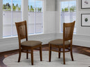 Vancouver Espresso Linen Upholstered Dining Chairs Set of 2