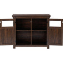 Coffee Bar Cabinet, Kitchen Storage Cabinet, Modern Farmhouse Buffet Sideboard and Adjustable Shelf, Barn Door Accent Cabinet for Kitchen, Dining Room, L38''*W15.35'*H35' Espresso