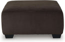 Ottoman Dark Brown Textured Stripe Statement Piece