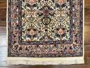 Sino Persian Runner Rug 2.8 x 14, Hand Knotted Vintage Oriental Hallway Rug, 14ft Runner, Cream, Floral, Wool