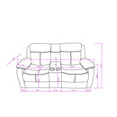 Blanche - Console Reclining Loveseat With LED Lights And Speakers