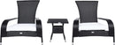 Outdoor Edna Black White Cushion 3 Piece Patio Lounge Set