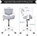 Ergonomic Drafting Chair With Lumbar Support Grey Office