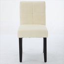 Hengming vertical striped dining chair, thick cushion without armrest, suitable for dining room, living room, study and other occasions,set of 2