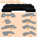 Oversized sponge cloud sofa,Modern Upholstered Sectional Sofa Couch Set,Modular 162' L Shaped Sectional Living Room Sofa Set With 6 Pillows,Free Combination Sofa Couch for Living Room,Bedroom