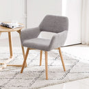 Mid Century Modern Upholstered Accent Chair Gray No Wheels