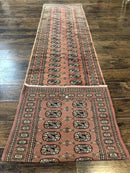 Pakistani Turkoman Bokhara Runner Rug 2.8 x 12, Oriental Runner for Hallway