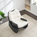 30.31 inches beige Rocking chair, single seat, balcony casual comfort seat, suitable for senior children, adult lunch chair