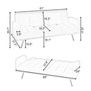 69 Inch Sofa Bed Gray with Adjustable Teddy Sofa for Small Space Living Room and Bedroom
