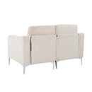 Modular Sectional Two-Seater Sofa  , Corduroy Sectional Couch,Beige