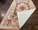 Vintage Needlepoint Rug 6x9, Aubusson Rug, Flatweave Wool Elegant Carpet, Medium Size, French European Design