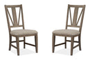 Paxton Place - Dining Side Chair With Upholstered Seat (Set of 2) - Dovetail Gray