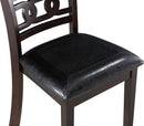 Gia Ebony Dining Chairs Set Of 2 Rubber Wood Solids