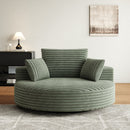 55''L Corduroy Chenille Foam Single Swivel Chair, Fluffy Modern Sleeper, 360 Degree Swivel Chair for Living Room, Bedroom, Lounge and Projection Room