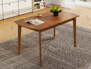 47 Inch Mid Century Modern Dining Table, Solid Wood Kitchen & Dining Room Table for 4, Minimalist Table for Dining Room, Rectangular Dinette Table, Easy Assembly