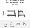 Dusty Metal Bunk Bed Frame Twin Over Full Black Finish