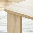 A modern and practical log colored textured coffee table,tea table. The double-layer coffee table is made of MDF material. Suitable for living room 43.3"x21.6"x16.5"