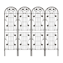 2 Pack Metal Garden Trellis 86.7' x 19.7' Rustproof Trellis for Climbing Plants Outdoor Flower Support Black
