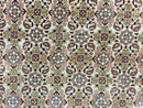 Turkish Kayseri Silk Rug 4x6, Hand Knotted Handmade Vintage Allover Pattern, Fine Silk Oriental Carpet 4 x 6 ft, Traditional Rug, Cream