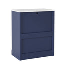 [Assembly Video Provided] TOPMAX Modern Freestanding Kitchen Pantry,Buffet Food Storage, Coffee Bar Cabinet with Drawer, 2 Adjustable Shelves and 2 Door Shelves for Dining, Kitchen, Blue
