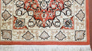 3x5 Red Chinese Plush Rug, Hand Knotted Soft Wool Carpet, Medallion Rug, Fine Vintage Rug, 120 Line, Small Area Rug
