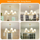 36 Inch Brushed Gold Chandelier Dining Room Light Fixture