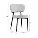 Upholstered Dinning Chair Set of 2-White