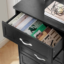 Modern 3 Drawer Bedroom Chest of Drawers with 6 Drawers Dresser, Clothes Organizer -Metal Pulls for Living Room, Bedroom, Hallway, Black,47.6" x 15.7" x 28.9"