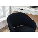 Mesh Fabric Home Office 360Swivel Chair Adjustable Height With Gold Metal Base,Black