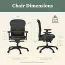 Wave High Back Ergonomic Office Chair Leather Seat