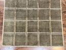 Tibetan Rug 4x6, Green Wool Handmade Area Rug 4 x 6, Panel Design, Modern Contemporary