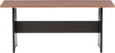 Black Pecan Five Seat Dining Set With Storage Benches