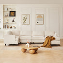 Modern Modular Sectional couch,6 Seaters Sleeper Sofa Upholstered Corduroy Free Combination Sofa(Beige)