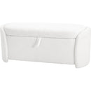 STORAGE OTTOMAN, Beige, Boucle